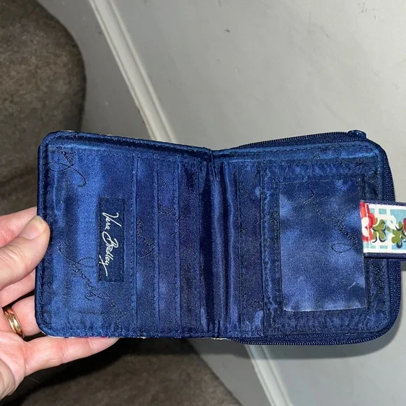 Vera Bradley Quilted Floral Wallet - Pink, Blue & Green - Picture 3 of 4